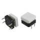 White Square Cap Momentary Tactile Tact Push Button Switch 12 x 12mm x 8mm